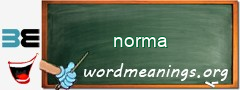 WordMeaning blackboard for norma